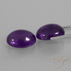 Gemme di Ametista Viola medio naturale da 6.76 ct, Ovale, Trasparente