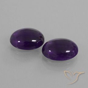 Gemme di Ametista Viola scuro naturale da 6.01 ct, Ovale, Trasparente