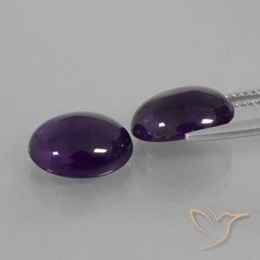 Gemme di Ametista Viola scuro naturale da 6.01 ct, Ovale, Trasparente