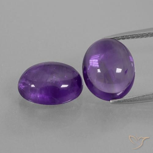 7.88ctw Naturale Viola medio Ametista, Ovale, Trasparente