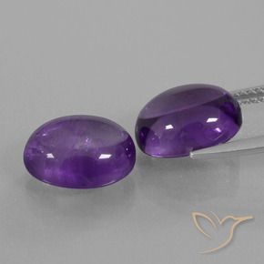 Gemme di Ametista Viola medio naturale da 7.88 ct, Ovale, Trasparente