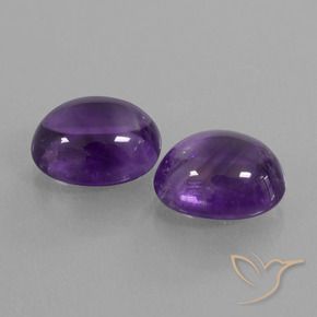 Gemme di Ametista Viola medio naturale da 7.69 ct, Ovale, Trasparente