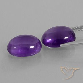 Gemme di Ametista Viola medio naturale da 7.01 ct, Ovale, Trasparente