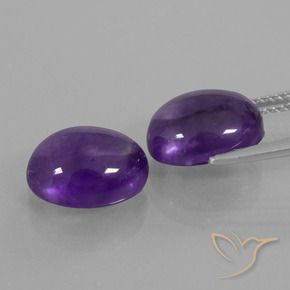 Gemme di Ametista Viola medio naturale da 7.69 ct, Ovale, Trasparente