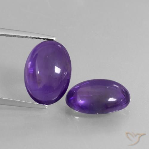 11.00ctw Naturale Viola medio Ametista, Ovale, Trasparente