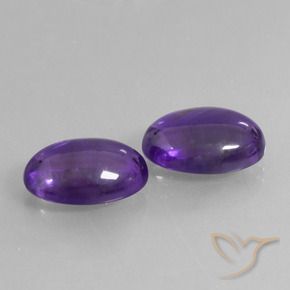 Gemme di Ametista Viola medio naturale da 11.00 ct, Ovale, Trasparente