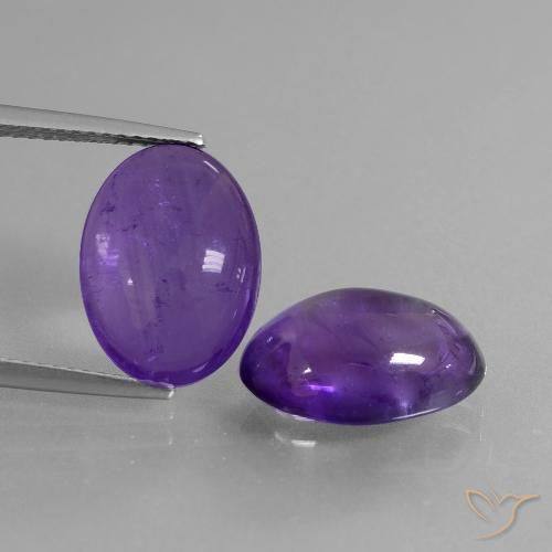 9.92ctw Naturale Viola medio Ametista, Ovale, Trasparente