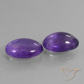 Gemme di Ametista Viola medio naturale da 9.92 ct, Ovale, Trasparente