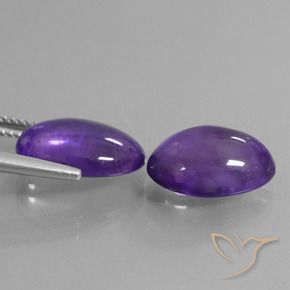 Gemme di Ametista Viola medio naturale da 9.92 ct, Ovale, Trasparente