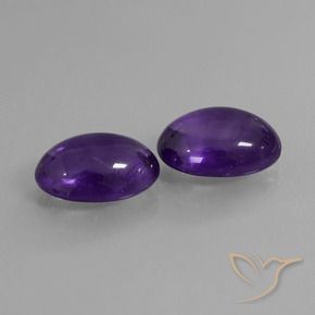 Gemme di Ametista Viola medio naturale da 11.03 ct, Ovale, Trasparente
