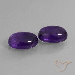 Gemme di Ametista Viola medio naturale da 12.63 ct, Ovale, Trasparente