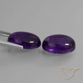 Gemme di Ametista Viola medio naturale da 12.63 ct, Ovale, Trasparente