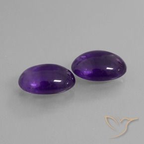 Gemme di Ametista Viola medio naturale da 10.17 ct, Ovale, Trasparente