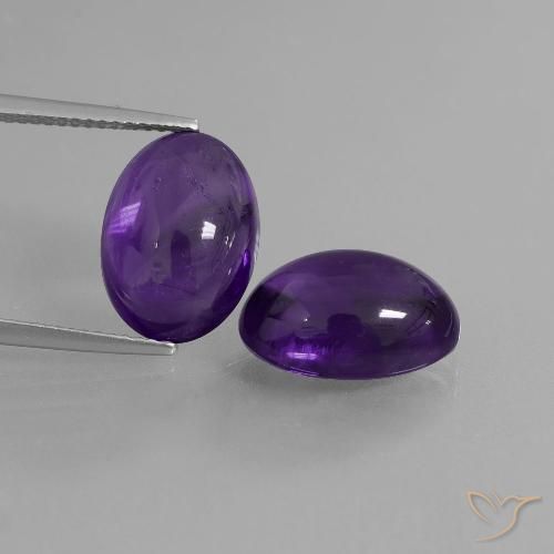 12.52ctw Naturale Viola medio Ametista, Ovale, Trasparente