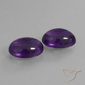 Gemme di Ametista Viola medio naturale da 12.52 ct, Ovale, Trasparente