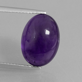 Ametista viola scuro naturale da 7,06 ct, taglio ovale, trasparente
