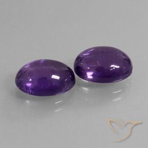 Gemme di Ametista Viola scuro naturale da 6.73 ct, Ovale, Trasparente