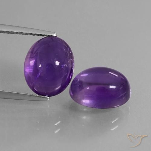 8.76ctw Naturale Viola medio Ametista, Ovale, Trasparente
