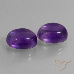 Gemme di Ametista Viola medio naturale da 8.76 ct, Ovale, Trasparente