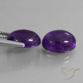 Gemme di Ametista Viola medio naturale da 8.01 ct, Ovale, Trasparente