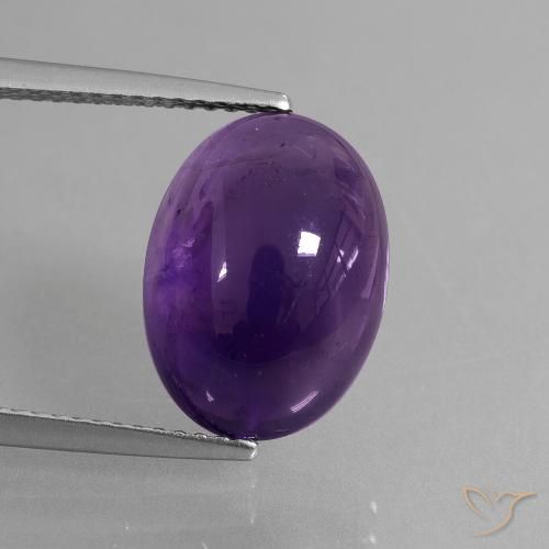 6.32ct Naturale Viola scuro Ametista, Ovale, Trasparente