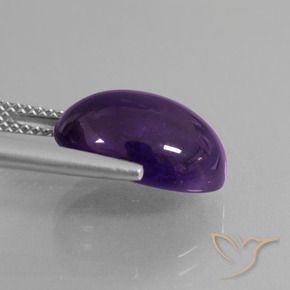 Ametista Viola scuro naturale da 6.32 ct, Ovale, Trasparente