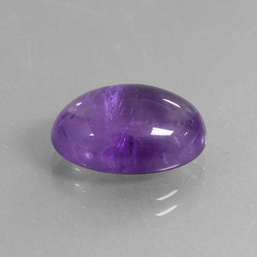 Ametista viola medio-chiaro naturale da 6,34 ct, taglio ovale, trasparente