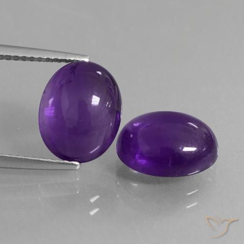 7.48ctw Naturale Viola medio Ametista, Ovale, Trasparente