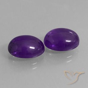 Gemme di Ametista Viola medio naturale da 7.48 ct, Ovale, Trasparente