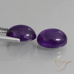 Gemme di Ametista Viola scuro naturale da 7.63 ct, Ovale, Trasparente