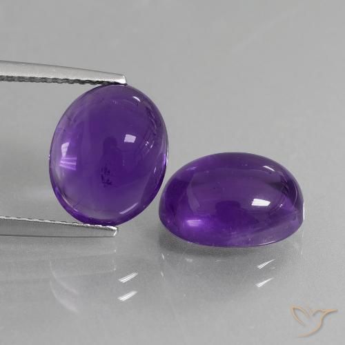 7.61ctw Naturale Viola medio Ametista, Ovale, Trasparente