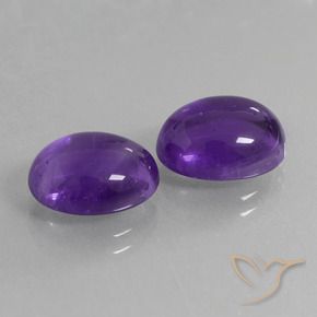 Gemme di Ametista Viola medio naturale da 7.61 ct, Ovale, Trasparente