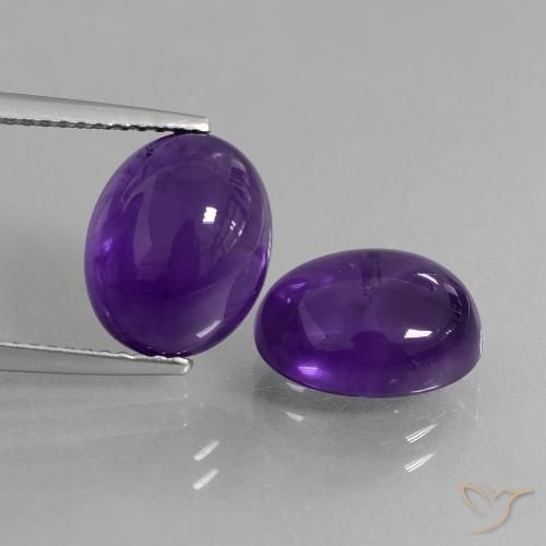 7.89ctw Naturale Viola medio Ametista, Ovale, Trasparente