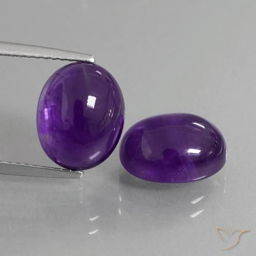 8.08ctw Naturale Viola medio Ametista, Ovale, Trasparente