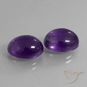 Gemme di Ametista Viola scuro naturale da 7.99 ct, Ovale, Trasparente