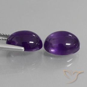 Gemme di Ametista Viola scuro naturale da 7.99 ct, Ovale, Trasparente