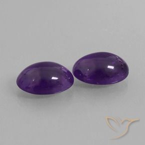 Gemme di Ametista Viola scuro naturale da 12.30 ct, Ovale, Trasparente