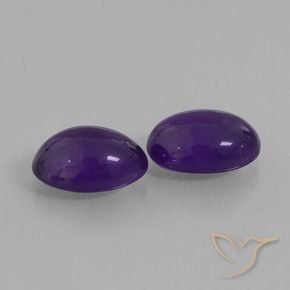 Gemme di Ametista Viola scuro naturale da 12.02 ct, Ovale, Trasparente