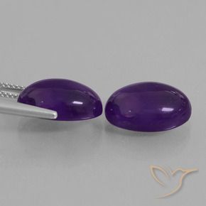 Gemme di Ametista Viola scuro naturale da 12.68 ct, Ovale, Trasparente