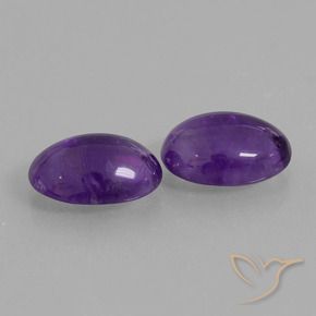 Gemme di Ametista Viola medio naturale da 10.95 ct, Ovale, Trasparente