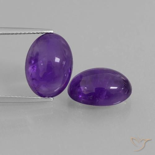 12.70ctw Naturale Viola medio Ametista, Ovale, Trasparente