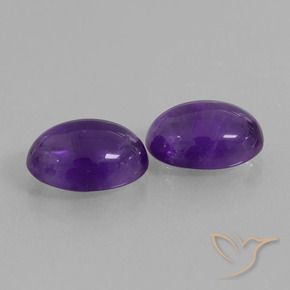 Gemme di Ametista Viola medio naturale da 12.70 ct, Ovale, Trasparente