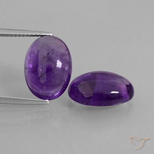 11.45ctw Naturale Viola medio Ametista, Ovale, Trasparente