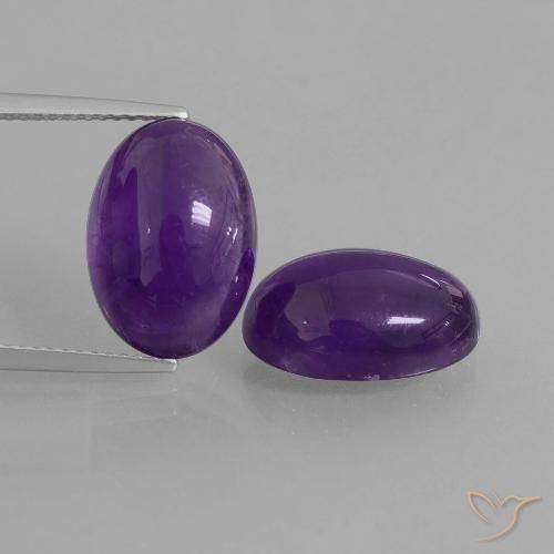 12.78ctw Naturale Viola medio Ametista, Ovale, Trasparente