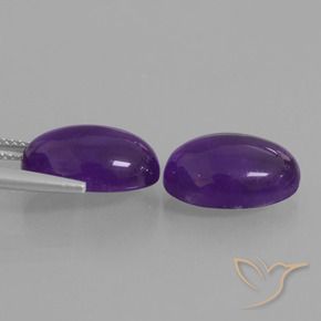 Gemme di Ametista Viola medio naturale da 12.78 ct, Ovale, Trasparente