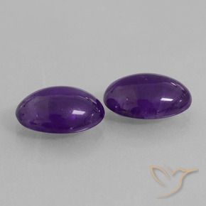 Gemme di Ametista Viola medio naturale da 10.63 ct, Ovale, Trasparente