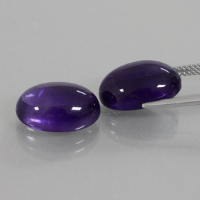 Gemme di Ametista Viola scuro naturale da 12.84 ct, Taglio ovale, Trasparente