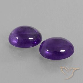 Gemme di Ametista Viola medio naturale da 6.42 ct, Ovale, Trasparente