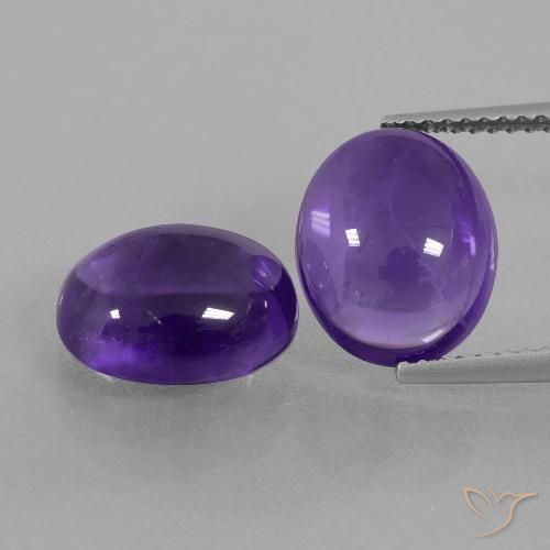7.85ctw Naturale Viola medio Ametista, Ovale, Trasparente