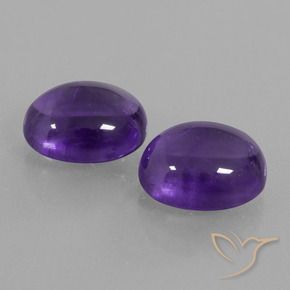 Gemme di Ametista Viola medio naturale da 7.85 ct, Ovale, Trasparente